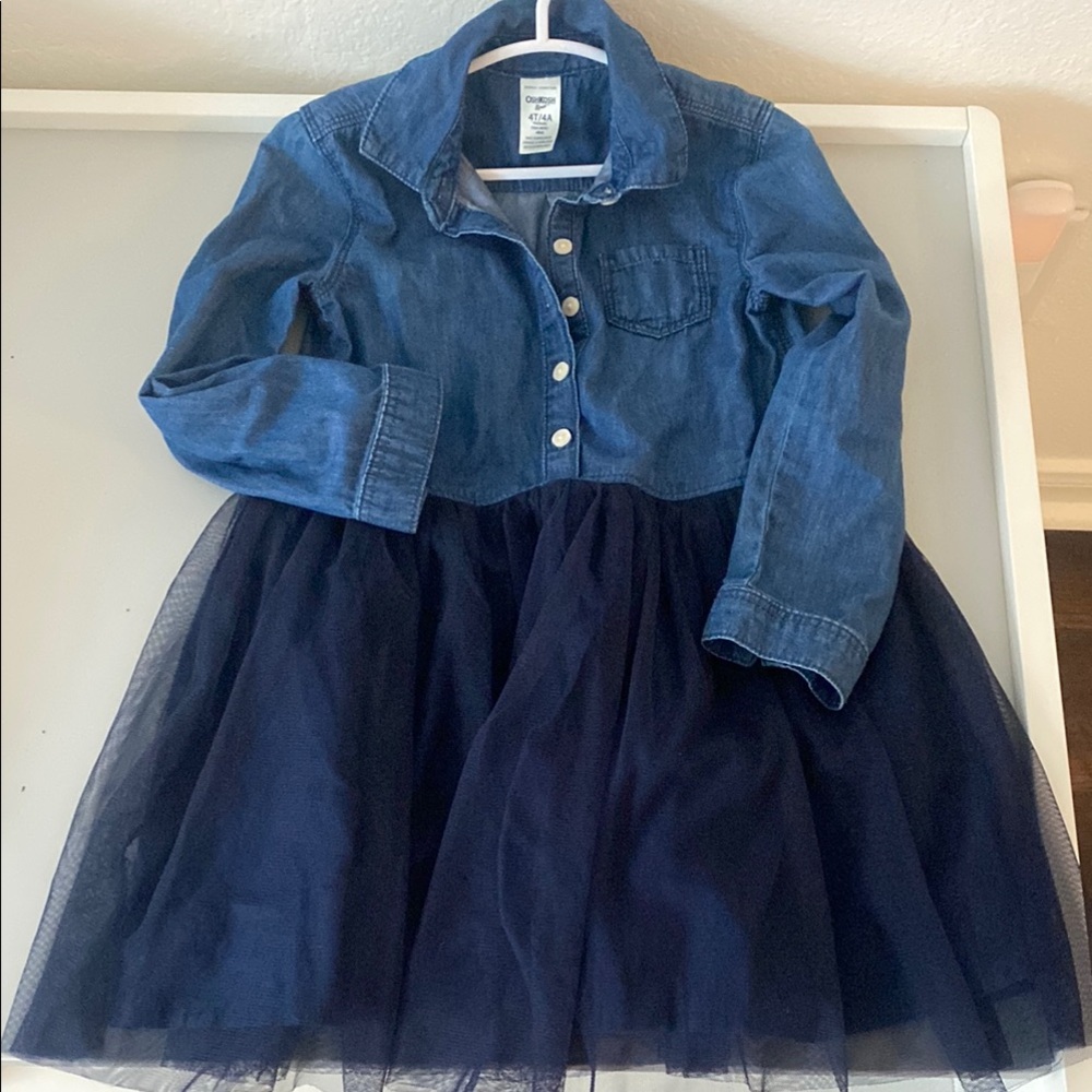 Denim and Tulle Dress Oshkosh dress size 4T GUC
